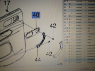 Накладка ручки двери задней правой декоративная 96394602, 96394604 Шевроле Реззо, Дэу Такума, - БУ