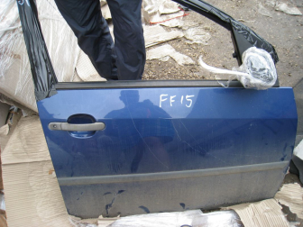 Дверь передняя правая Форд Фиеста 5 - Голая 1692523, - БУ Синяя FF15