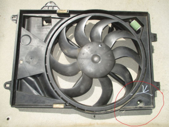 Вентилятор охлаждения Шевроле Авео Т300 Кобальт 95962654 95316054 8C3400100 - Дефект, - БУ