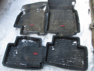 Коврики салона Шевроле Ланос резиновые комплект 4 шт, - БУ-2