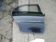 Дверь задняя правая Шевроле Ланос 96310032 - БУ в сборе Черная LR9 механика есть ржавчина