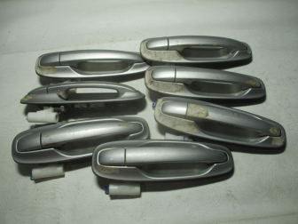 Ручка двери наружная задней левой 96547981 RH/LH Шевроле Лачетти Все - Серебро - ОБЛЕЗЛА краска - БУ