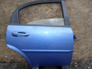 Дверь задняя правая Шевроле Лачетти Хэтчбек 96547908 - в сборе - механика - Голубая V87, - БУ