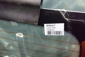 Стекло заднее Рено Логан 6001546900, 8200364945 с электрообогревом, - KMK