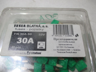 Предохранитель 30 Ам Мини флажоковый FN30A плоский для всех автомобилей, - TESLA
