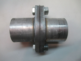 Фланец 55x55 mm L118 с трубой демпферное соединение с уплотн. кольцом и крепежом -TRANSMASTER UNIVER