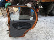 Дверь задняя правая Дэу Матиз 96562538 с молдингом, - БУ в сборе - Красная