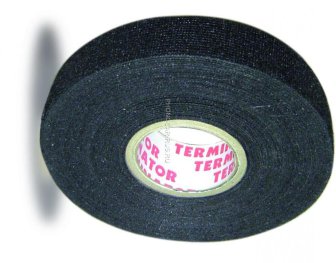 Изолента тканевая - Черная 19 мм х 25 метров - противоскрипная, -  TITAN