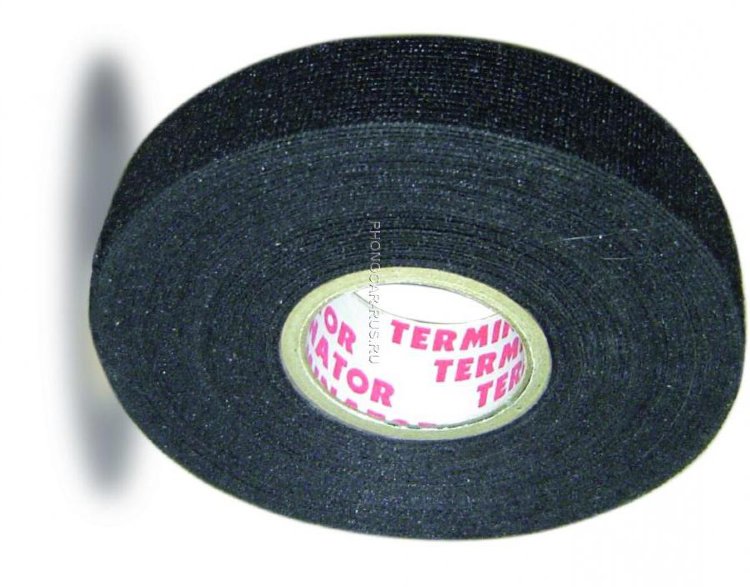 Изолента тканевая - Черная 19 мм х 25 метров - противоскрипная, - TITAN ...