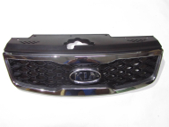 Решетка радиатора Киа Рио 3 863621G600 - Черная - ХРОМ - с эмблемой KIA, - Hyundai/Kia
