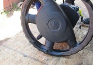 Подушка безопасности Дэу Калос Т200 водительская 96405721, 96425008, 96802765, - БУ с эмблемой Дэу