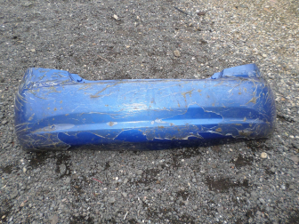 Бампер задний Шевроле Авео Т200 Хэтчбек 96543017 - Синий CK-55 - в пленке - БУ