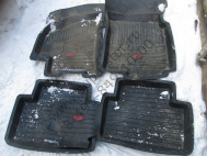 Коврики салона Шевроле Ланос резиновые комплект 4 шт, - БУ