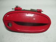 Ручка двери передней правой внешняя 96601582 96664427 Шевроле Спарк М200 - Красная - под ключ, - БУ