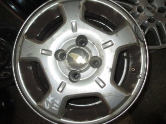 Диск литой R14 алюминиевый 96653136 Шевроле Авео Т200-250 - 5 лучей и звезда , - БУ CK-38