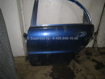 Дверь задняя левая Шевроле Ланос 96310031, 96303928 - БУ Голая Синяя есть ржавчина