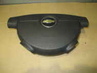 Подушка безопасности Шевроле Авео Т200 водительская 96399503, 95481316, 96803209 - "Крест", - БУ - 3