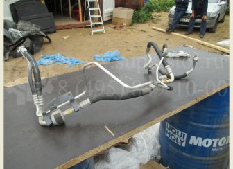 Трубка кондиционера Опель Астра H двойная от радиатора до испарителя 13251733, 13227142, - БУ-2