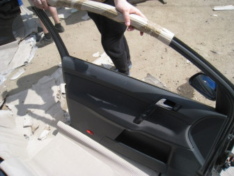 Уплотнитель двери передней левой наружний 6Q3837701G Фольксваген Поло 01-10г Купе 3-х дв, - БУ