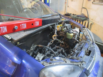 Двигатель - снятие и установка 8-ми клапанный Шевроле Ланос, Шанс, Дэу Сенс, Нексия