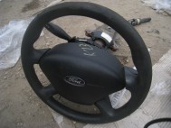 Подушка безопасности Форд Фокус 1 водительская 1221336, 1139235 в руль 4 спицы Satin Black, - БУ