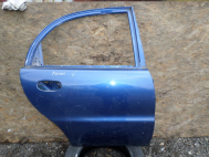 Дверь задняя правая Шевроле Ланос 96310032 96303929 - Голая - Синяя LR-8 - есть ржавчинка - БУ
