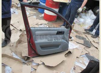 Дверь передняя левая Шевроле Лачетти Все 96547851 в СБОРЕ электр, - БУ Красная S-49 - ФОТО 2