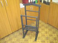 Вешалка напольная для одежды 100х45х36 деревянная аналог Икеа - цвет Черный - Россия