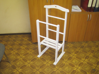 Вешалка напольная для одежды 100х45х36 деревянная аналог Икеа - цвет Белый - Россия