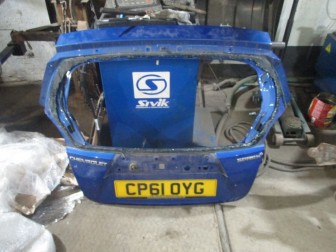 Крышка багажника Шевроле Спарк М300 95181746, 95181752, 95131576, 95379796 - БУ Синяя голая