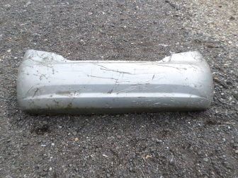 Бампер задний Шевроле Авео Т200 Хэтчбек 96543017 - БУ Серебро - N-70 - клей от пленки защитной