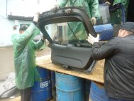 Облицовка крышки багажника внутренняя нижняя 96423381 Шевроле Лачетти Хэтчбек - с 3 крышками, - БУ