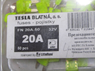 Предохранитель 20 Ам 90042032 Мини FN20A.50/32V - Зеленый - Комплект - 39 штук!!!, - TESLA