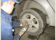 Шиномонтаж - переобувка колеса комплект на 1 колесо R-14 на стальном диске
