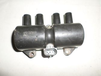 Катушка зажигания 96253555 - 3 контакта фишка овальная Авео Дэу Матиз 1 литр Реззо 1,6-2,0л - БУ