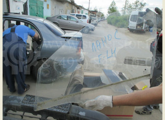 Стекло двери Шевроле Ланос передней левой хэтчбек и седан 96304048, 6994984, - БУ