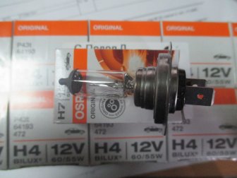 Лампа H7 дальнего света фар 94536018, 12V55W PX26D,тип 58520U Osram, - OSRAM