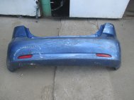 Бампер задний Шевроле Лачетти Хэтчбек 96545561, - БУ Голубой притертость трещина