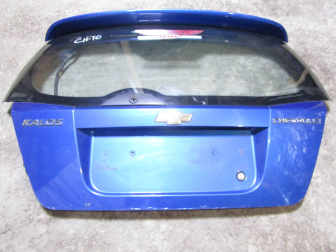 Крышка багажника Шевроле Авео Хэтчбек Т200 и 255 96540837 - в сборе - Синяя CH-10 - БУ