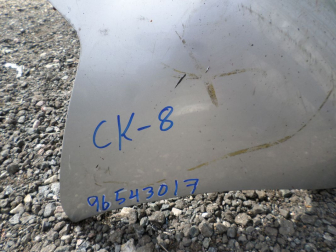 Бампер задний Шевроле Авео Т200 Хэтчбек 96543017 - БУ Серебро - СК-8- - царапины