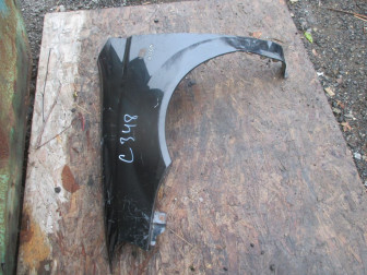 Крыло Шевроле Авео Т200 переднее левое 96540887 - БУ Черное С348 - вмятина