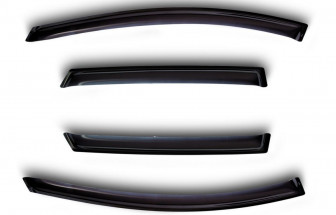Дефлекторы окон 4 штуки Черные Шевроле Каптива Опель Антара, - Novline
