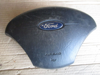 Подушка безопасности Форд Фокус 1 водительская 2M51A042B85DE-YYFY в руль 4 спицы 2 заряда, - БУ