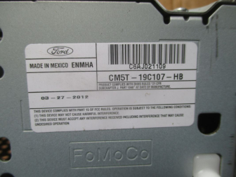 Магнитола Форд Фокус 3 штатная CM5T19C107HB C6AJ021109 S-52 - без панели управления, - БУ