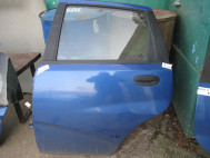 Дверь задняя Шевроле Авео Хэтчбек Т200 левая 96585392 в СБОРЕ - БУ Синяя CK-09 механика