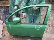 Зеркало левое Шевроле Спарк М200 электрическое 96600313, 96666583, - БУ Зеленое CM106