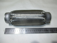 Гофра глушителя 45x200 приемной трубы универсальная 3-х слойная, - GUD