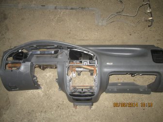 Торпеда Шевроле Ланос панель передняя приборная 96235802 в сборе с воздуховодами, - БУ