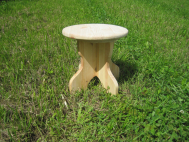 Табурет из массива дерева круглый 29х29 см высота 28 см вес 1,7 кг - материал сосна - Артель