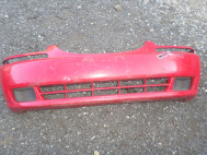 Бампер передний Шевроле Авео Т200 Седан, Хэтчбек 96542983 под поворотники - Красный - трещина - БУ
